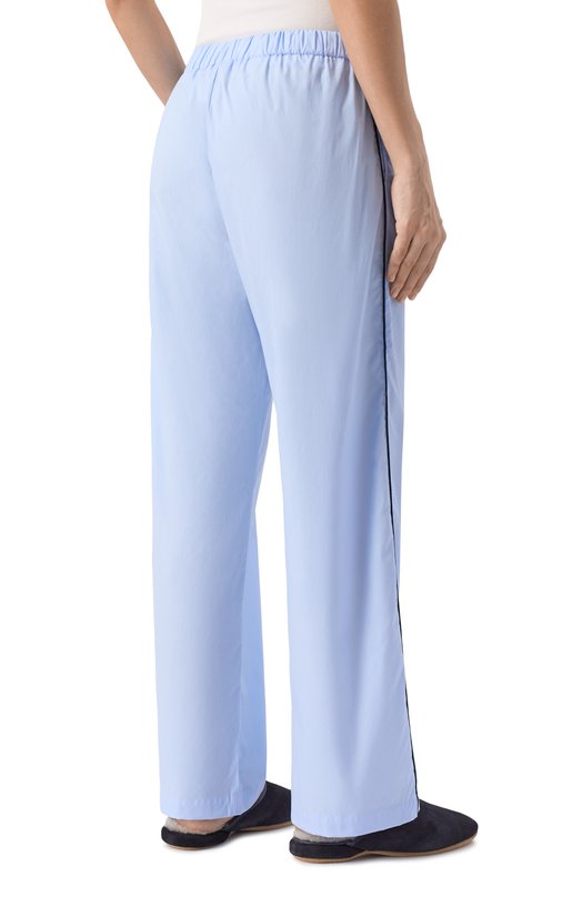 Хлопковые брюки Sporty and Rich PA046602231BL90 Голубой  PA046602231BL90 Фото 4