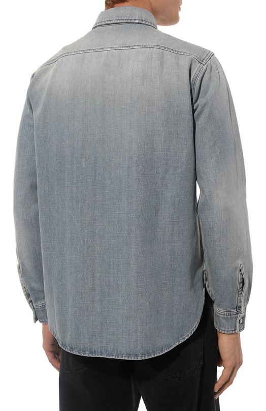 Джинсовая рубашка Saint Laurent 604792/Y18UA Голубой  604792/Y18UA Фото 4