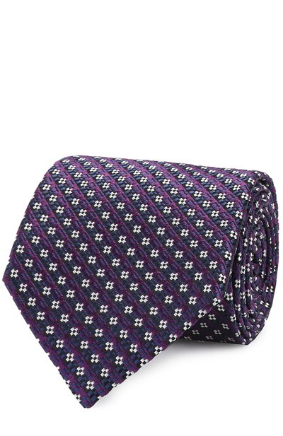 Мужской шелковый галстук с узором ZEGNA, арт. Z9D371L8