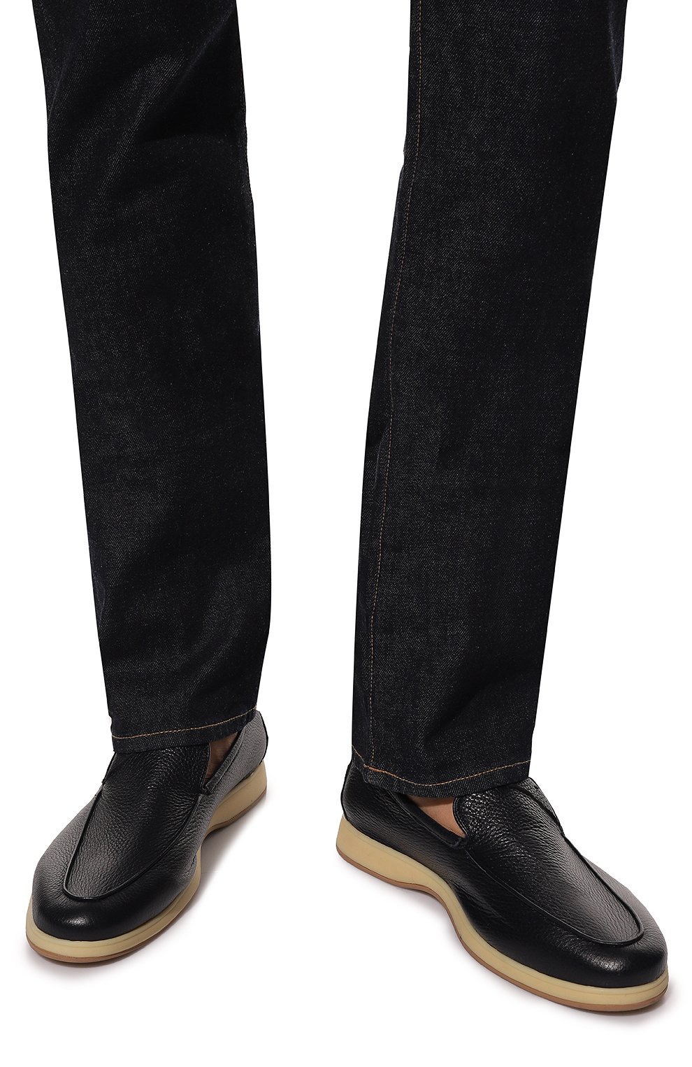 Кожаные лоферы ANDREA VENTURA FIRENZE, арт. AQUARIVA BEACH-LS/DEER LUXE/AQ-IV0RY-R15, фото 3