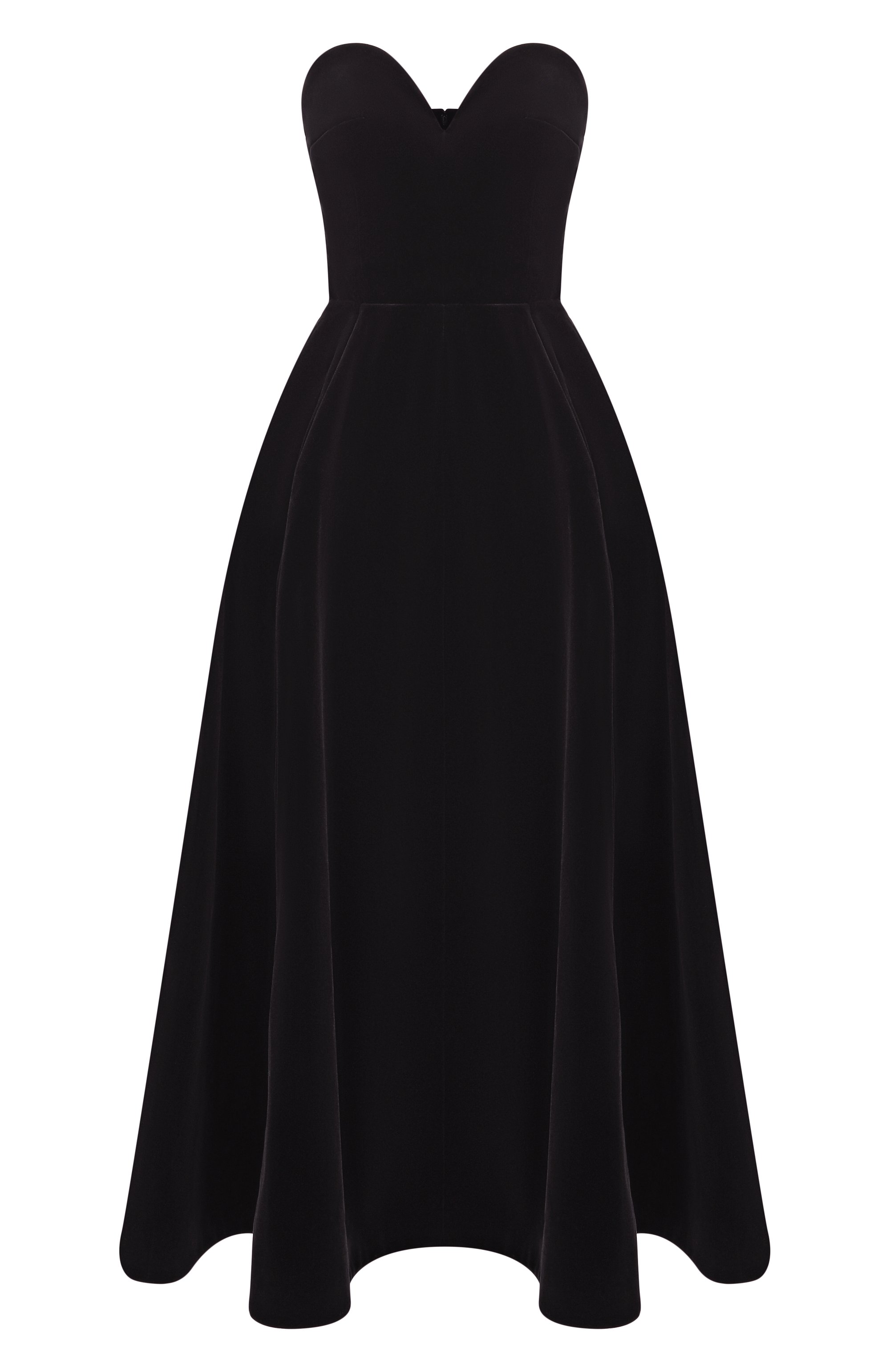 Бархатное платье VIKA GAZINSKAYA черного цвета по цене 423160 руб., арт. SS26-13251-046, фото 1 Бархатное платье VIKA GAZINSKAYA, арт. SS26-13251-046, фото 1