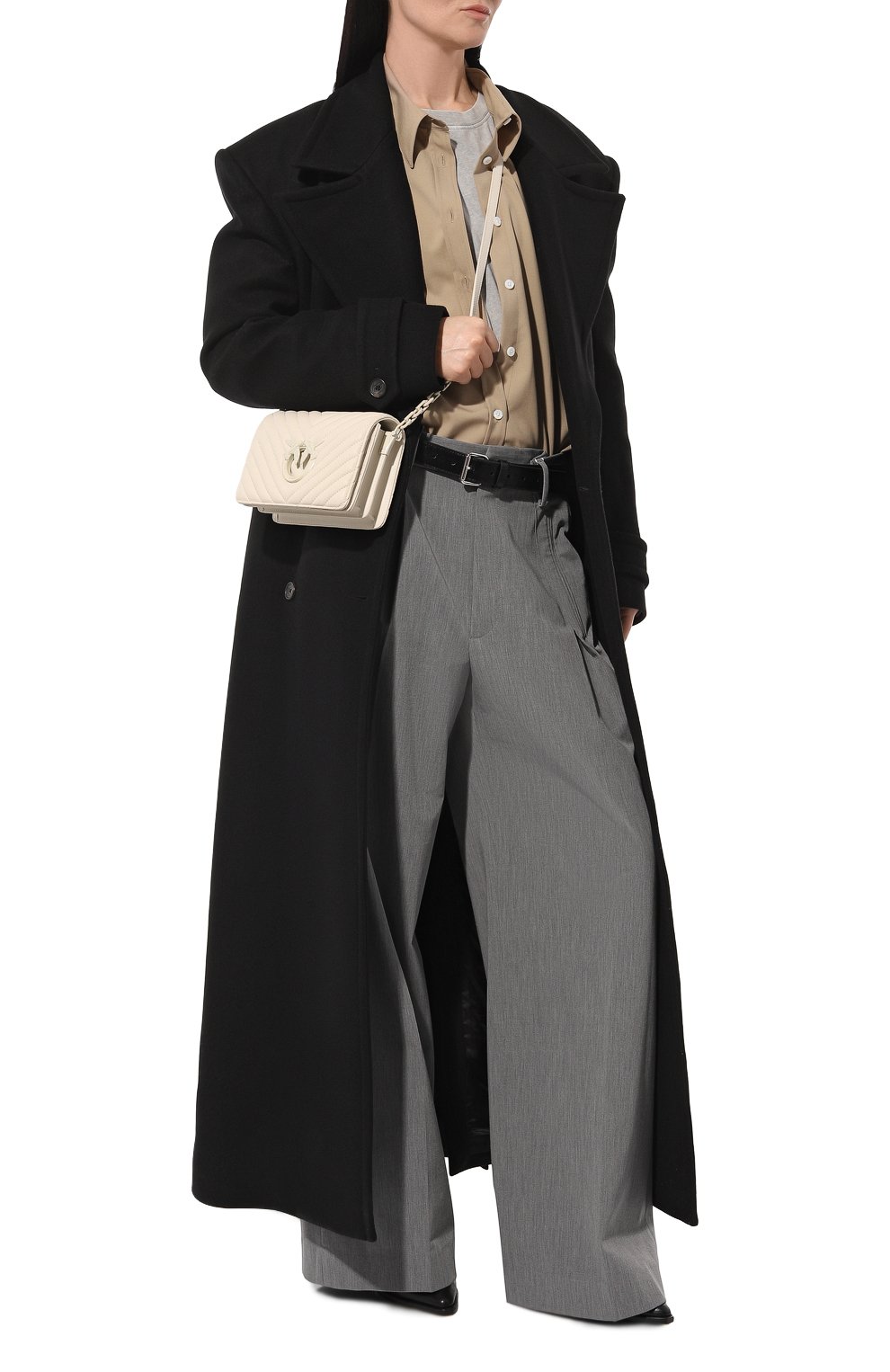 Сумка love click mini PINKO кремового цвета по цене 50240 руб., арт. 100067/A0VM, фото 7 Сумка love click mini PINKO, арт. 100067/A0VM, фото 7