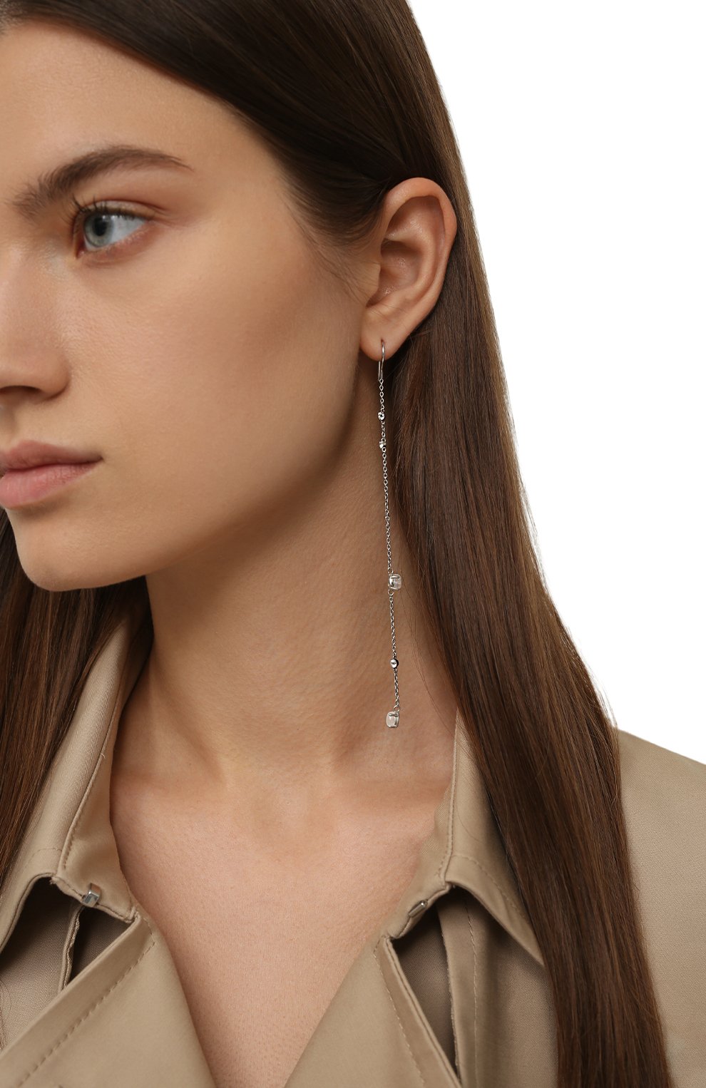 Серьги-цепочки с лунными камнями и топазами MOONKA, арт. wt-her-mns, фото 2