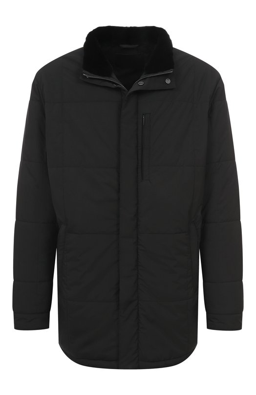 Куртка с воротником из норки MVST 53453/BIG SIZE/0LMETEX AMEDE0 Чёрный 53453/BIG SIZE/0LMETEX AMEDE0