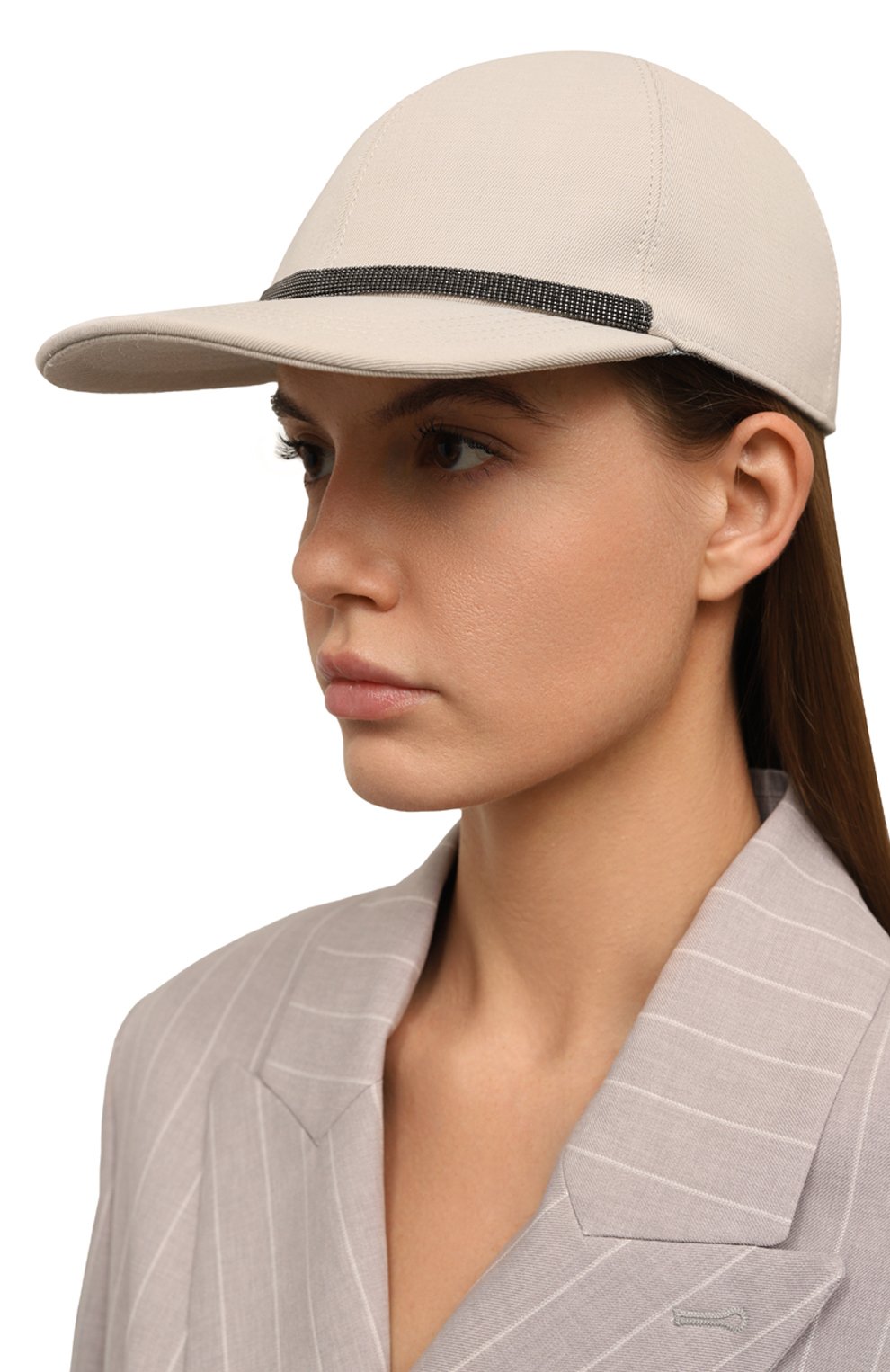 Бейсболка из вискозы и льна BRUNELLO CUCINELLI, арт. MCAP90078, фото 2