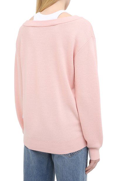 Шерстяной пуловер ALEXANDERWANG.T розового цвета по цене 49600 руб., арт. 4KC1201038, фото 4 Шерстяной пуловер ALEXANDERWANG.T, арт. 4KC1201038, фото 4