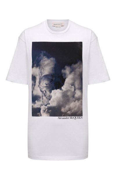 Женская хлопковая футболка ALEXANDER MCQUEEN, арт. 701325/QZAFU