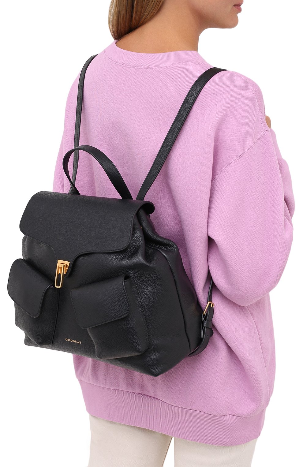 Рюкзак beat soft medium COCCINELLE черного цвета по цене 46200 руб., арт. E1 GF6 14 01 01, фото 2 Рюкзак beat soft medium COCCINELLE, арт. E1 GF6 14 01 01, фото 2