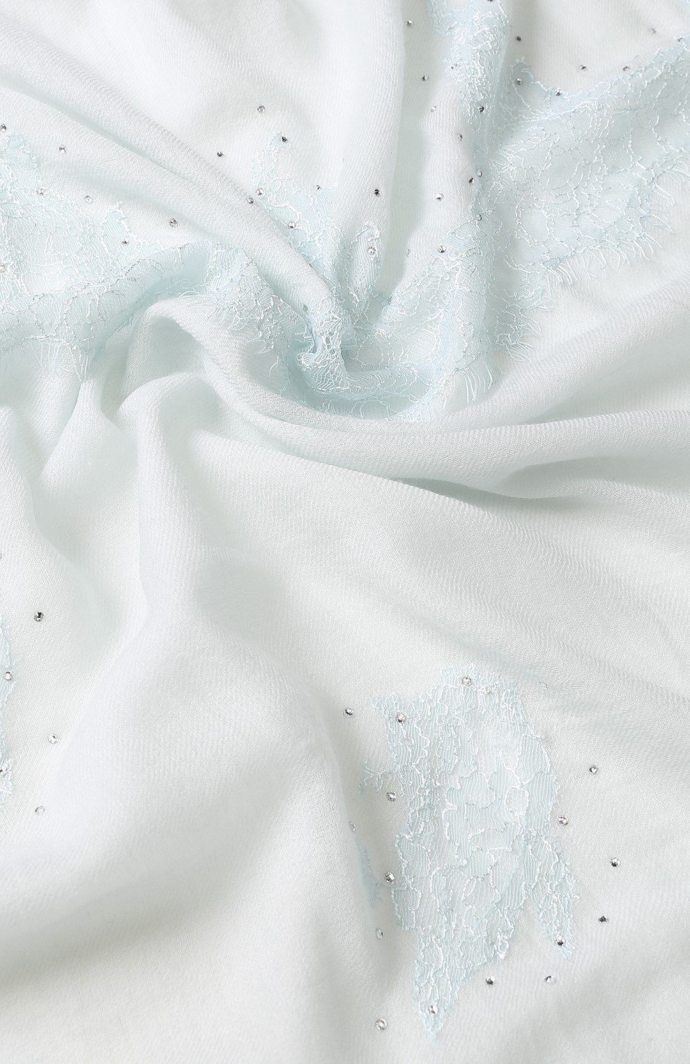 Шерстяной палантин с кружевной отделкой и стразами VINTAGE SHADES, арт. 8931, фото 2