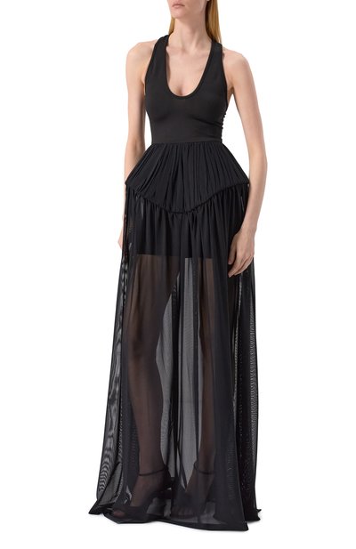 Платье DAVID KOMA черного цвета по цене 236500 руб., арт. RE25DK02DL, фото 3 Платье DAVID KOMA, арт. RE25DK02DL, фото 3