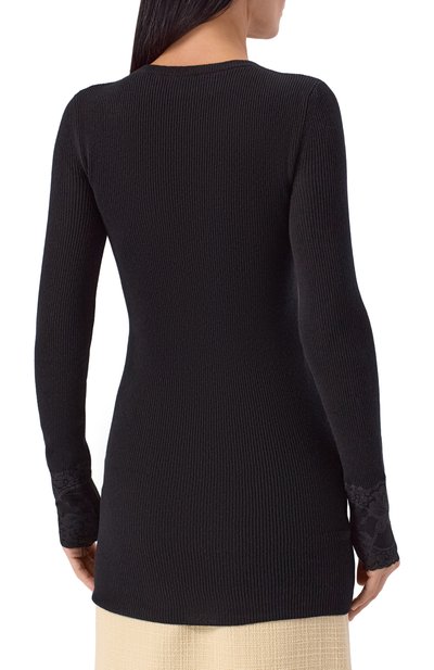 Кашемировый пуловер VALENTINO черного цвета по цене 283000 руб., арт. 7B0KC69G/9SH, фото 4 Кашемировый пуловер VALENTINO, арт. 7B0KC69G/9SH, фото 4