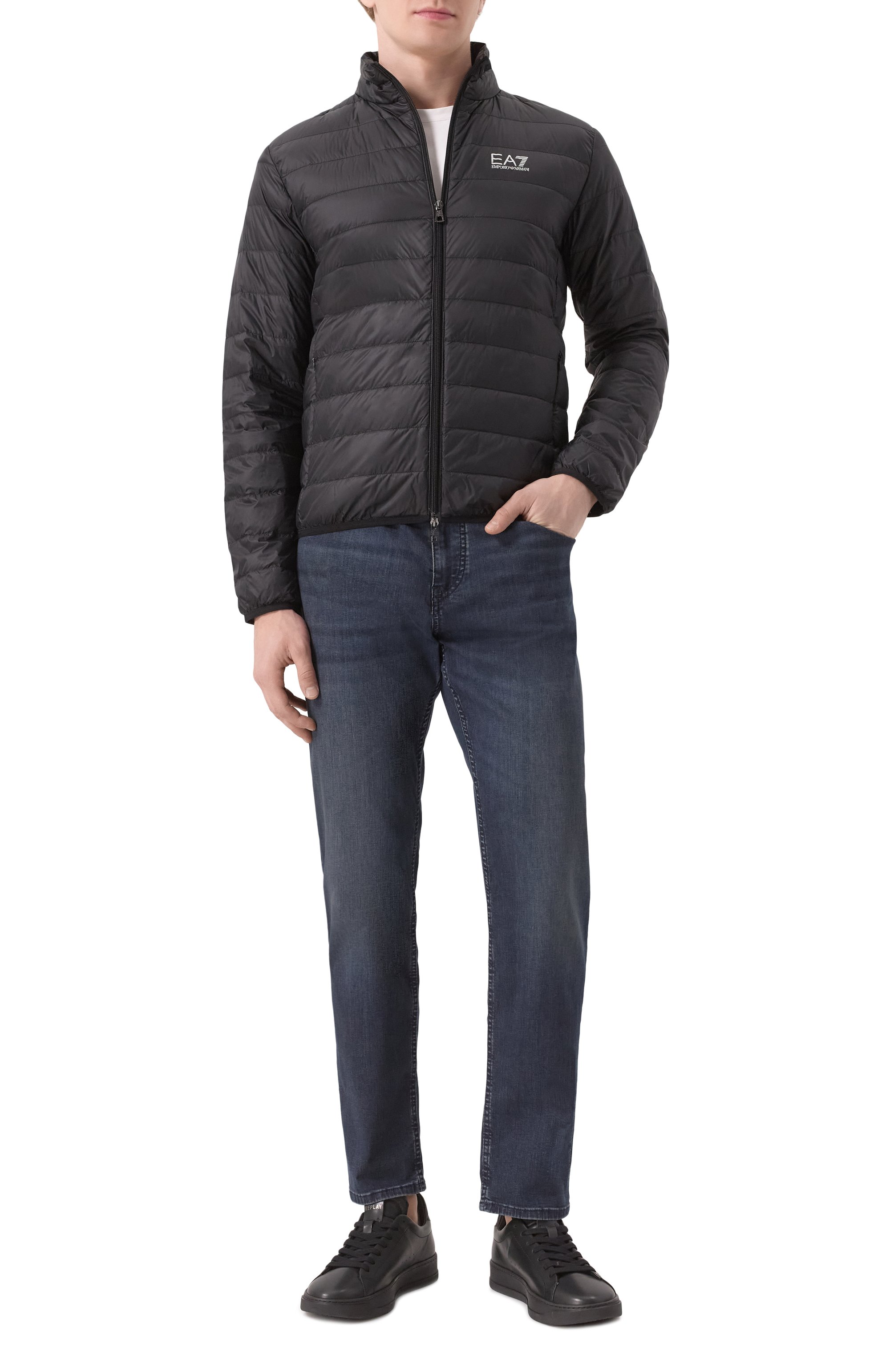 Пуховая куртка EA7 черного цвета по цене 20950 руб., арт. 8NPB23/PNGPZ/S, фото 2 Пуховая куртка EA7, арт. 8NPB23/PNGPZ/S, фото 2