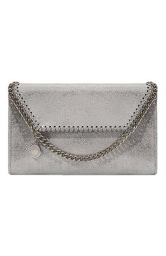 Женская сумка falabella STELLA MCCARTNEY серебряного цвета, арт. 581238/WP0301 | Фото 1 (Материал сплава: Проставлено; Ремень/цепочка: На ремешке; Материал: Текстиль; Драгоценные камни: Проставлено; Размер: small)