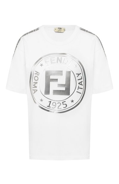 Женская хлопковая футболка FENDI, арт. FAF073 AB7G