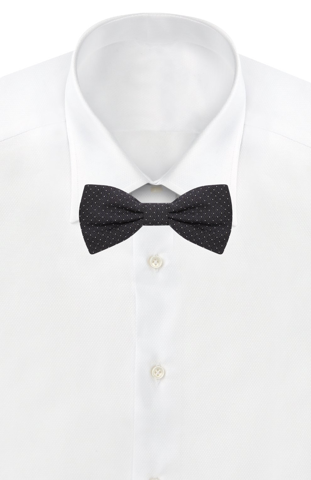 Шелковый галстук-бабочка DOLCE & GABBANA темно-синего цвета по цене 21850 руб., арт. GR053E/G0JKL, фото 2 Шелковый галстук-бабочка DOLCE & GABBANA, арт. GR053E/G0JKL, фото 2