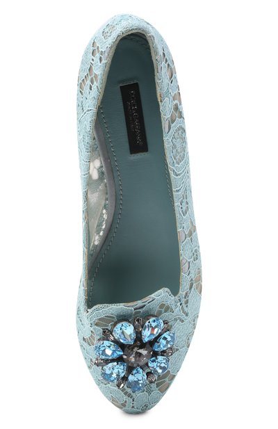 Текстильные лоферы rainbow lace DOLCE & GABBANA голубого цвета по цене 65950 руб., арт. 0112/CP0010/AL198, фото 4 Текстильные лоферы rainbow lace DOLCE & GABBANA, арт. 0112/CP0010/AL198, фото 4