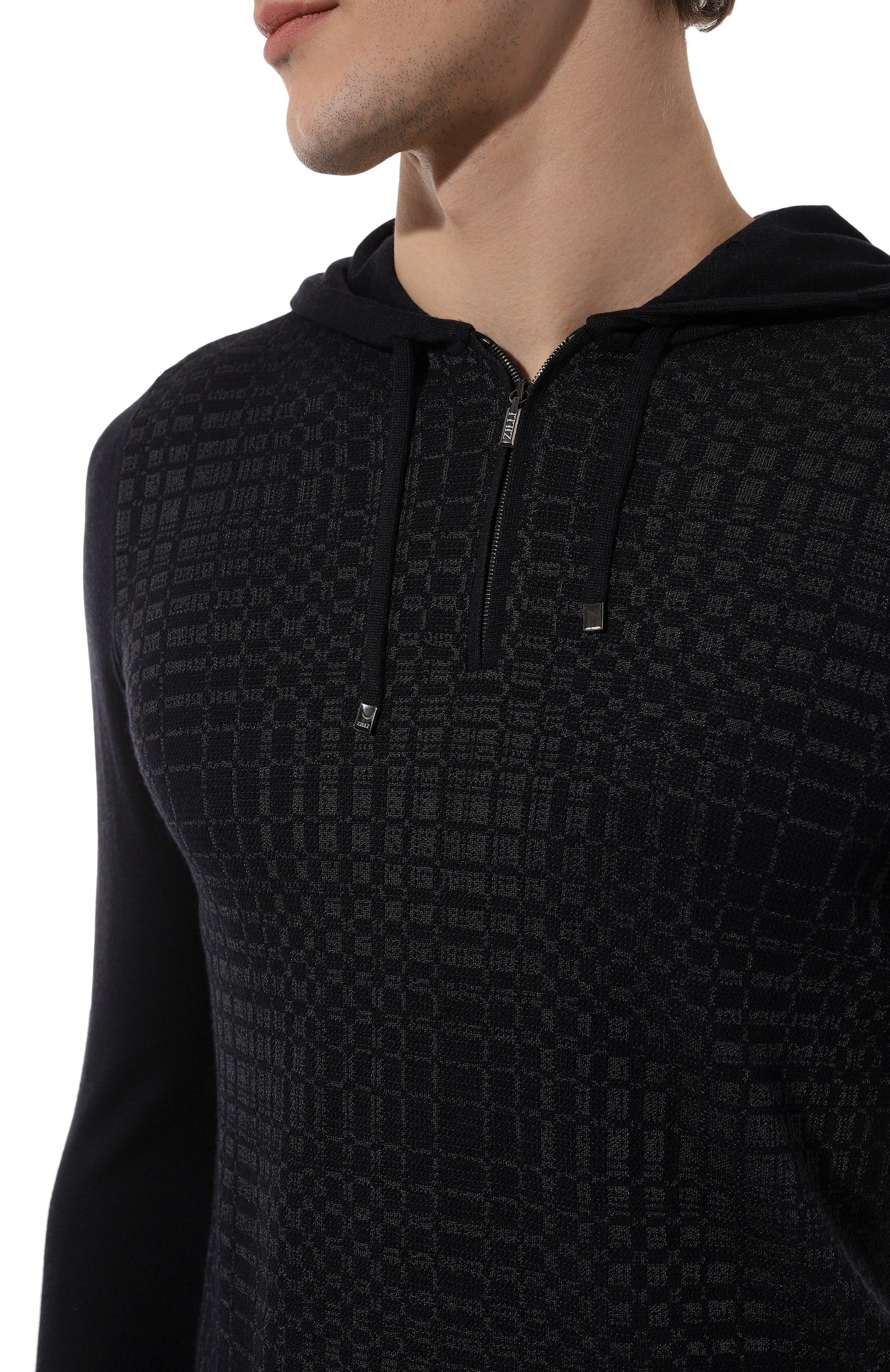 Худи из шерсти и шелка ZILLI, арт. KH0001M0230VRAD00, фото 5