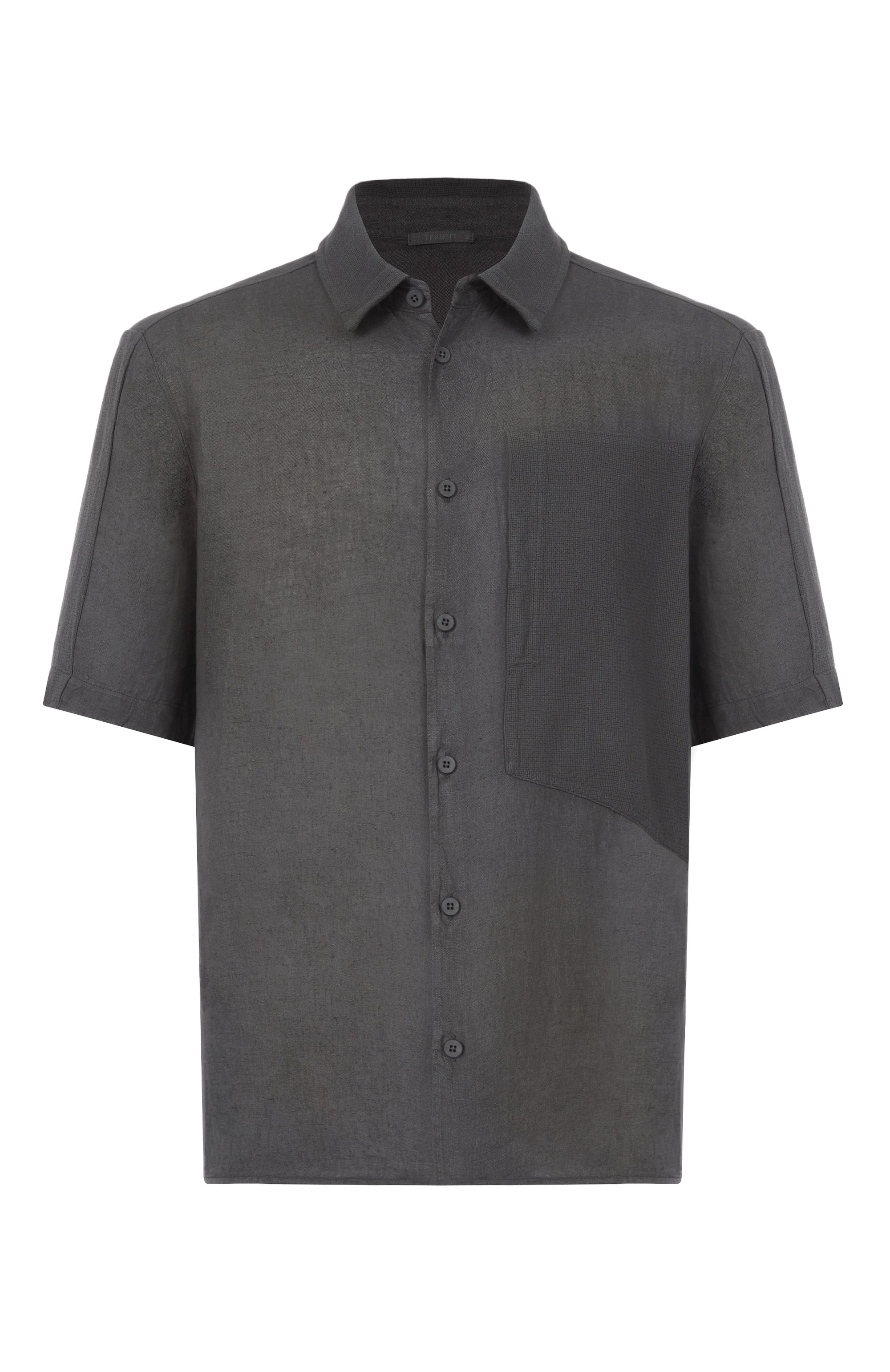 Рубашка изо льна и хлопка TRANSIT, арт. CFUTRZV312, фото 1