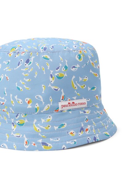 Панама PESCIOLINO ROSSO голубого цвета по цене 7410 руб., арт. PBSCP-2/4A-8A, фото 3 Панама PESCIOLINO ROSSO, арт. PBSCP-2/4A-8A, фото 3
