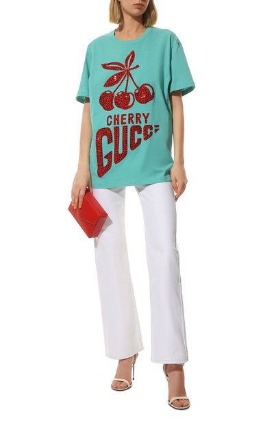 Хлопковая футболка GUCCI, арт. 615044/XJDZ2, фото 2