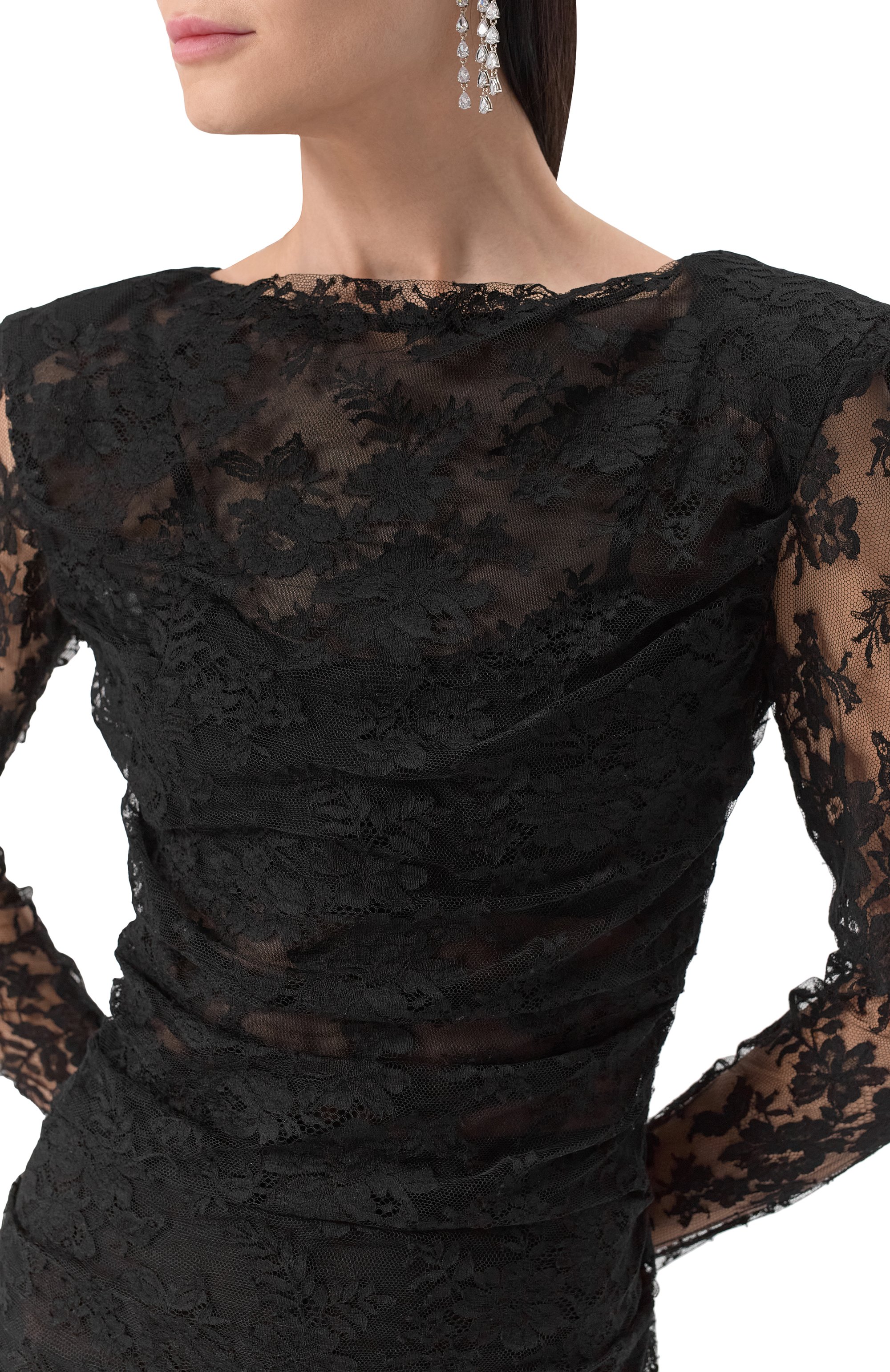 Платье из хлопка и вискозы LOUVE черного цвета по цене 308000 руб., арт. 25-01-01-13-23-12-01, фото 5 Платье из хлопка и вискозы LOUVE, арт. 25-01-01-13-23-12-01, фото 5