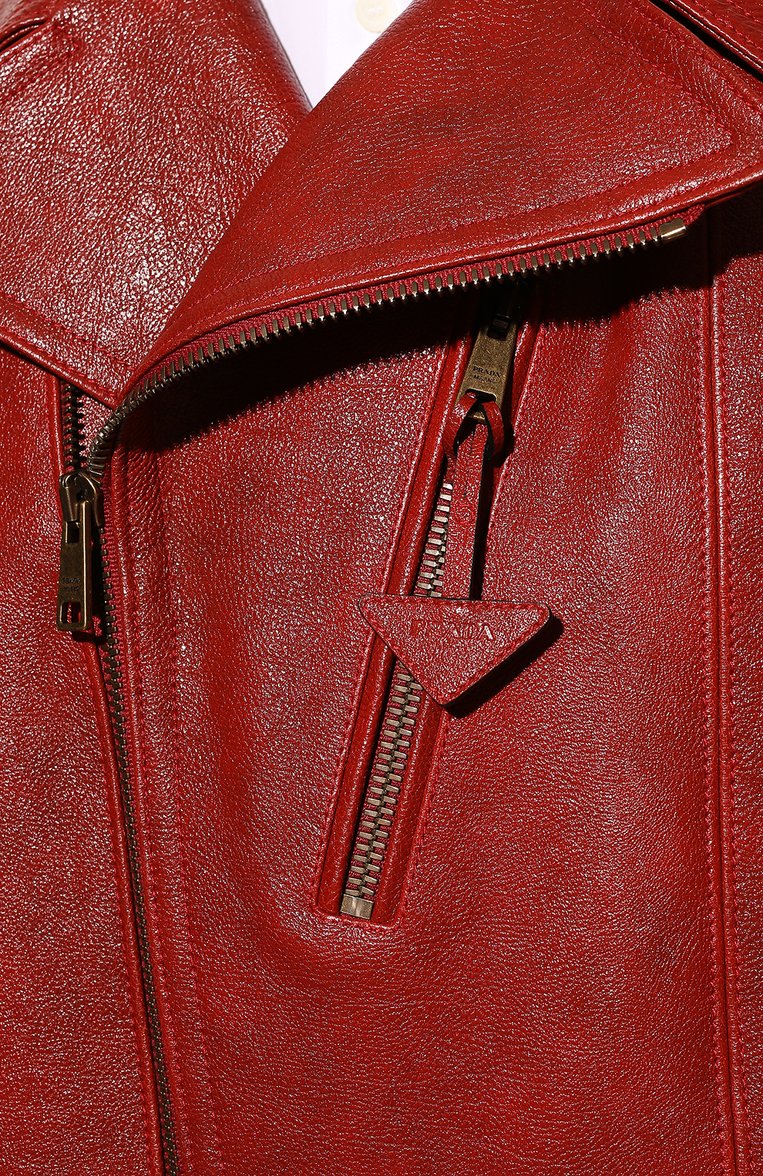 Кожаная куртка PRADA, арт. UPW416-2D02-F0011, фото 5