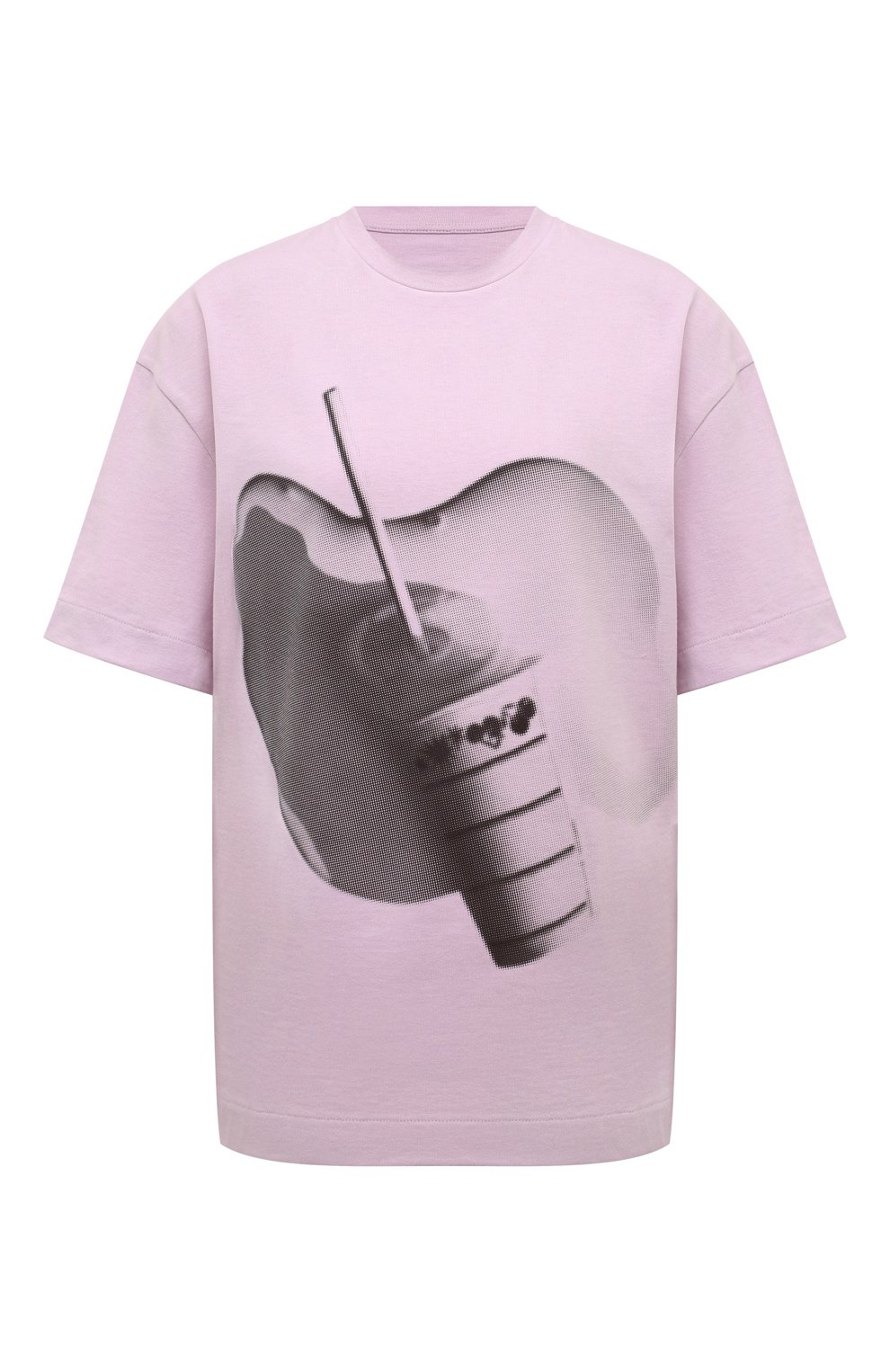 Хлопковая футболка JIL SANDER сиреневого цвета по цене 46700 руб., арт. J03GC0119/J20218, фото 1 Хлопковая футболка JIL SANDER, арт. J03GC0119/J20218, фото 1