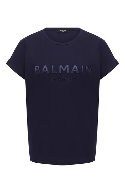 Женская хлопковая футболка BALMAIN, арт. UF01351/I590