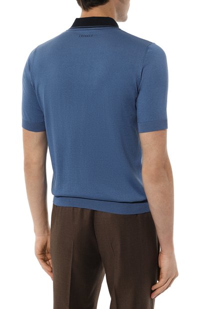 Поло из хлопка и шелка ZILLI синего цвета по цене 104500 руб., арт. KZP002M0142VUC000M, фото 4 Поло из хлопка и шелка ZILLI, арт. KZP002M0142VUC000M, фото 4