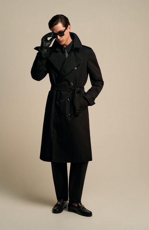 Хлопковый тренч Burberry 8079384 Чёрный  8079384 Фото 8