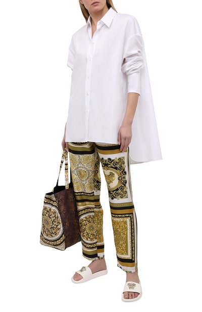 Шелковые брюки VERSACE, арт. AUD05057/1F00508, фото 2