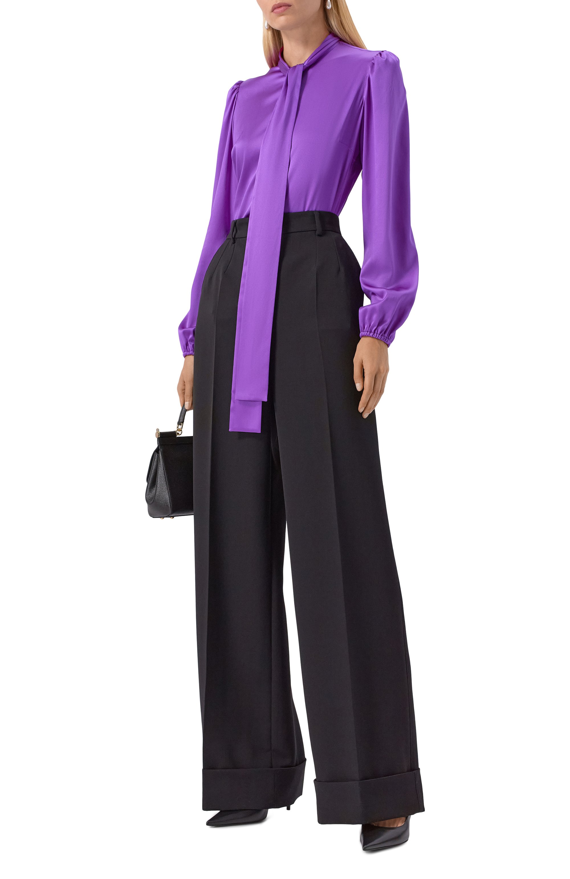 Атласная блузка DOLCE & GABBANA, арт. F5Q44T/FURAG, фото 2