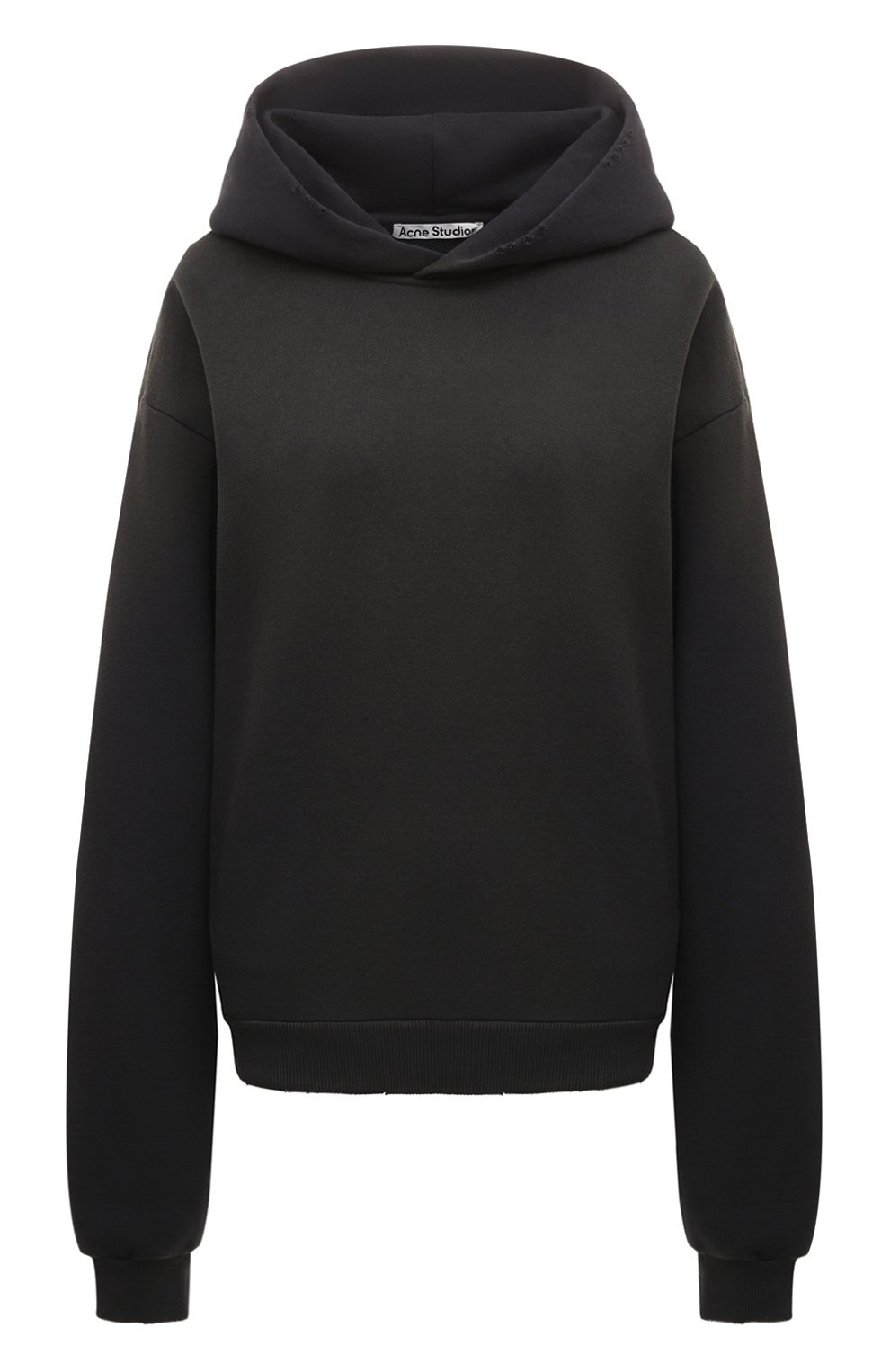 Хлопковое худи ACNE STUDIOS черного цвета по цене 61400 руб., арт. FN-UX-SWEA000020, фото 1 Хлопковое худи ACNE STUDIOS, арт. FN-UX-SWEA000020, фото 1