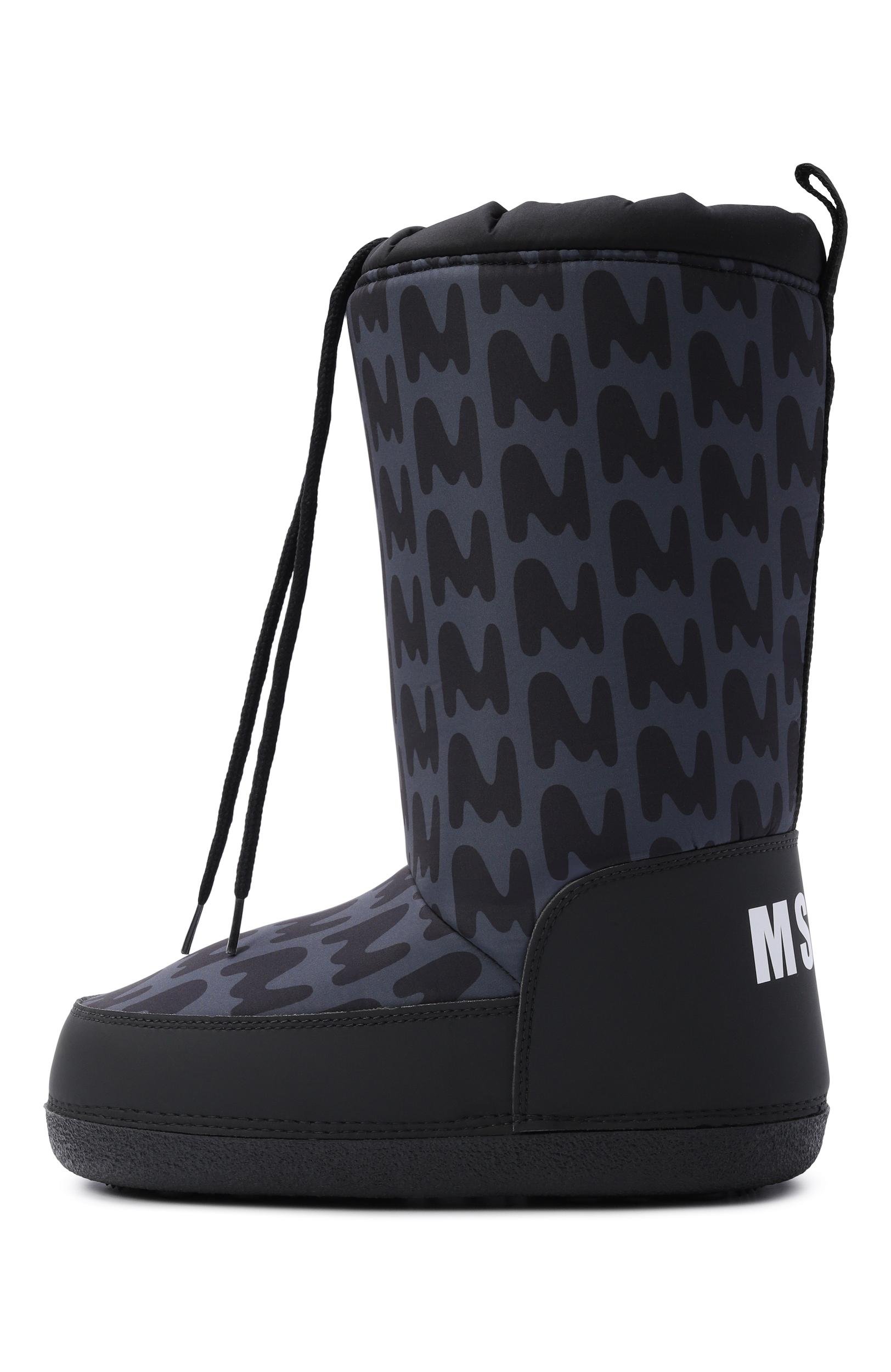 Утепленные сапоги MSGM KIDS темно-серого цвета по цене 23450 руб., арт. 84027/VAR3, фото 2 Утепленные сапоги MSGM KIDS, арт. 84027/VAR3, фото 2