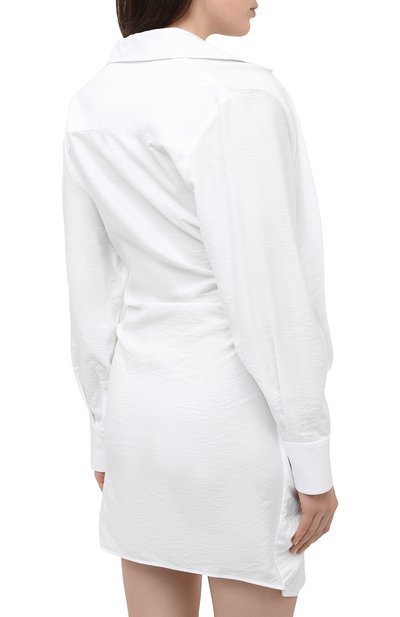Платье из вискозы JACQUEMUS белого цвета по цене 65950 руб., арт. 211DR09/102100, фото 4 Платье из вискозы JACQUEMUS, арт. 211DR09/102100, фото 4