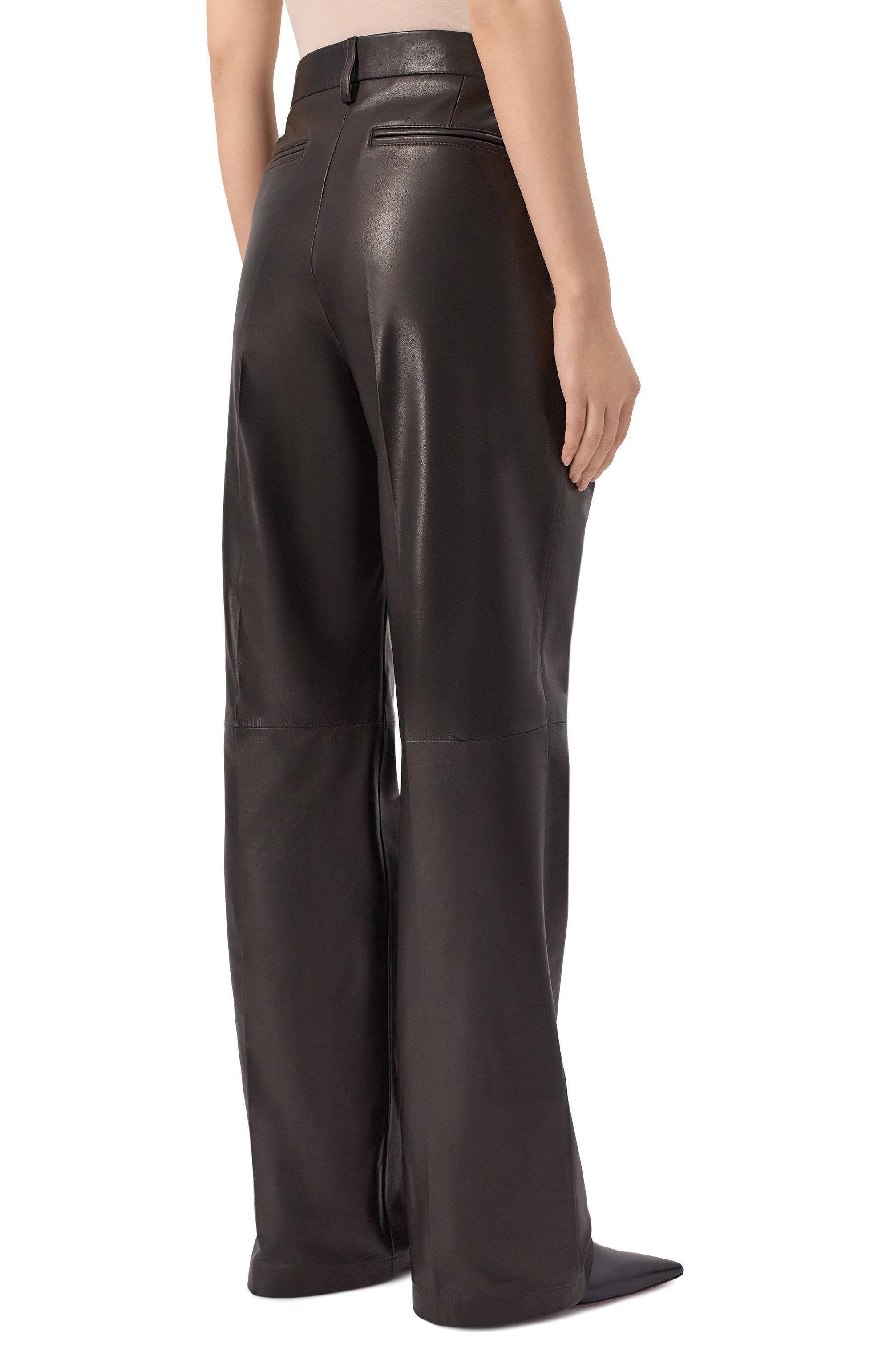 Кожаные брюки MVST, арт. M25.1PW.L010/BIG SIZE/NAPPA CREAM, фото 4