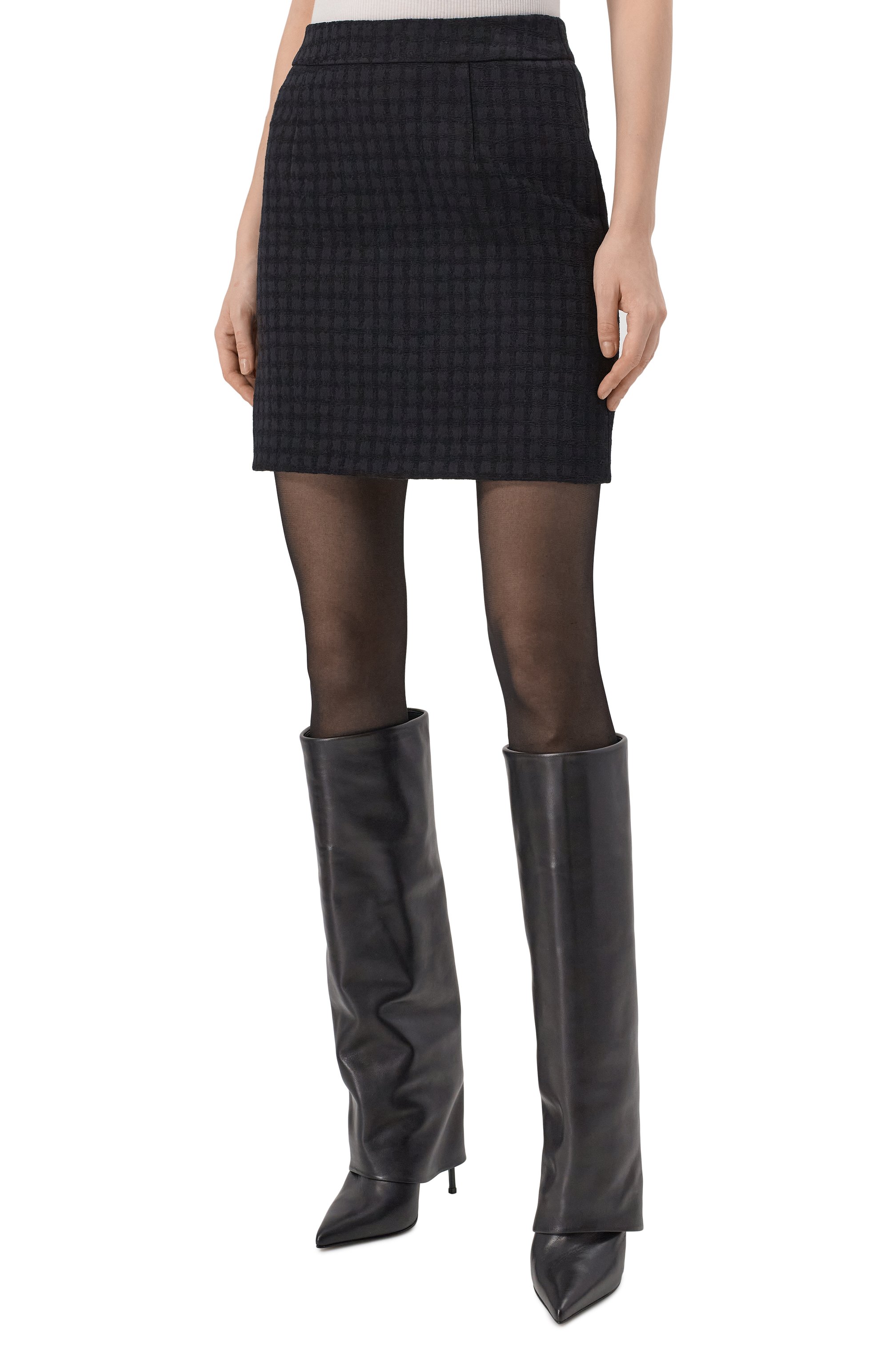 Юбка JUUN.J черного цвета по цене 43550 руб., арт. JW5X27W03, фото 3 Юбка JUUN.J, арт. JW5X27W03, фото 3