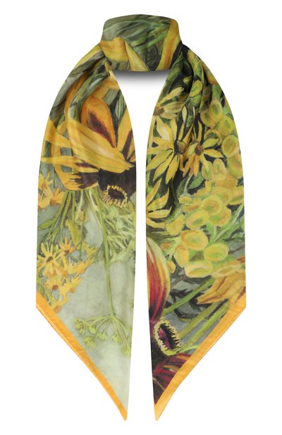 Шелковая шаль полевые цветы GOURJI, арт. 91149937/81108, фото 1