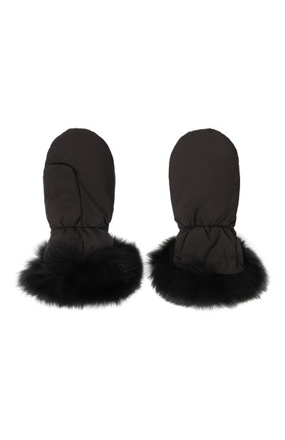 Пуховые варежки YVES SALOMON ENFANT, арт. 23WEA014XXD0XW, фото 2