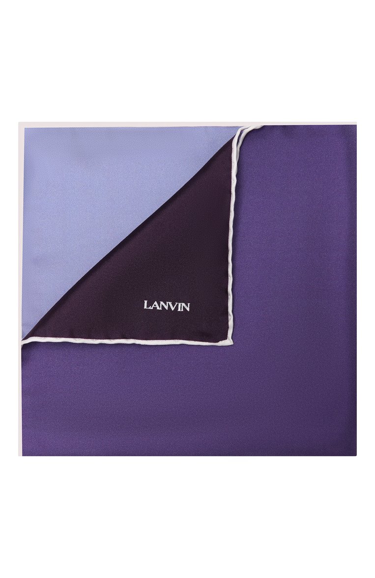 Мужской шелковый платок LANVIN фиолетового цвета, арт. 5834/HANDKERCHIEF | Фото 1 (Материал: Текстиль, Шелк; Материал сплава: Проставлено; Нос: Не проставлено)