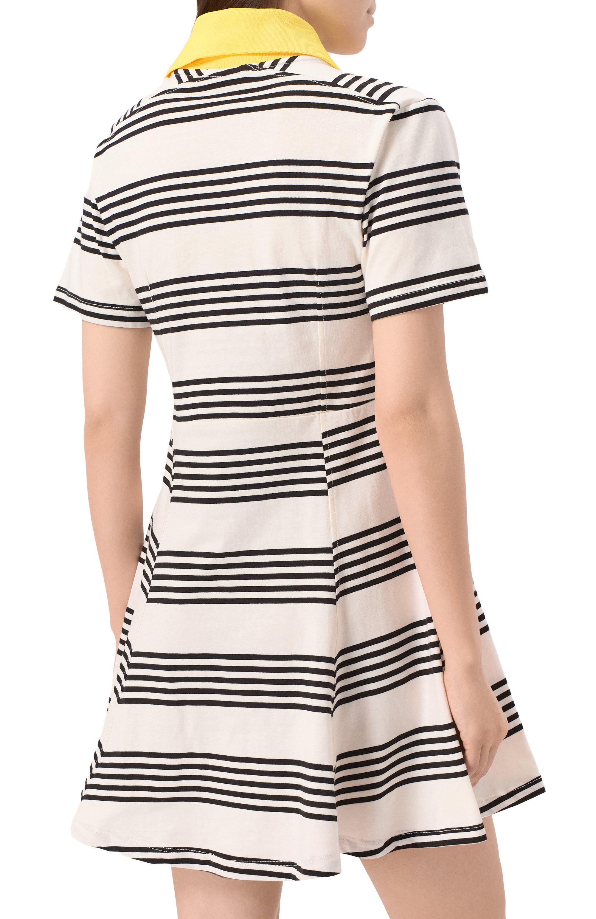 Хлопковое платье MSGM молочного цвета по цене 31550 руб., арт. 3841MDA90/257128, фото 4 Хлопковое платье MSGM, арт. 3841MDA90/257128, фото 4