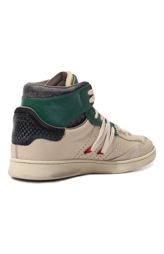 Кожаные кеды Hidnander Кремовый, фото 5