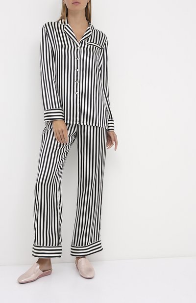 Шелковая пижама в контрастную полоску OLIVIA VON HALLE, арт. CT0006, фото 1