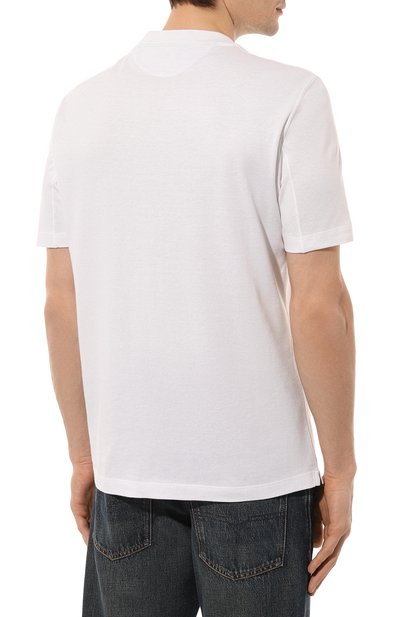 Футболка из хлопка и льна BRUNELLO CUCINELLI, арт. MTS798440, фото 4