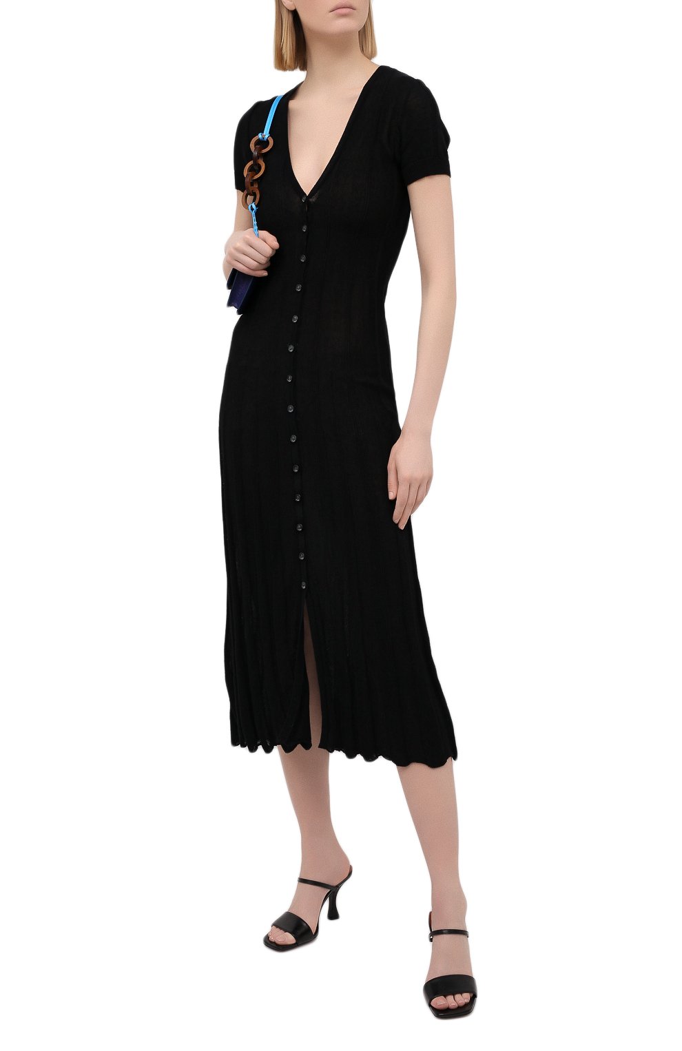 Хлопковое платье JACQUEMUS черного цвета по цене 43900 руб., арт. 211KN20/200990, фото 2 Хлопковое платье JACQUEMUS, арт. 211KN20/200990, фото 2
