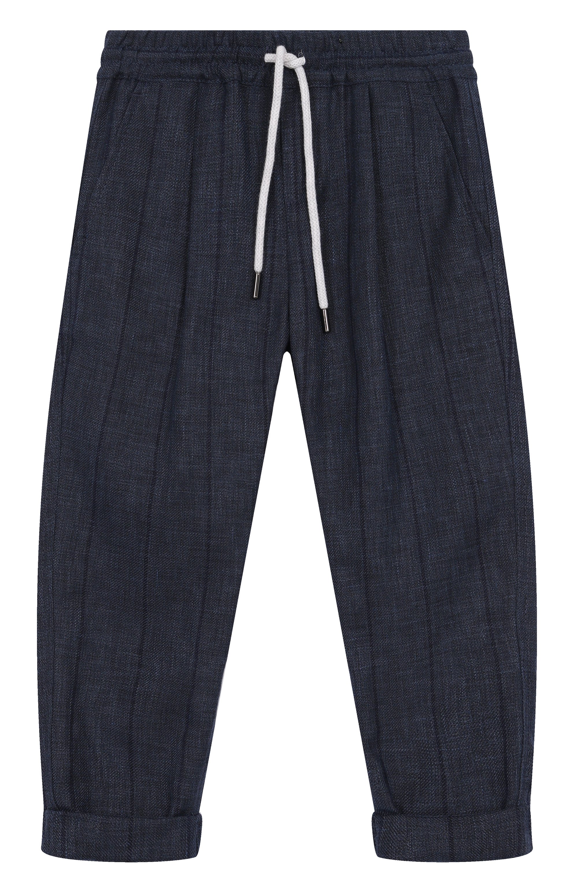 Брюки из шерсти и льна BRUNELLO CUCINELLI, арт. BR484P503A, фото 1