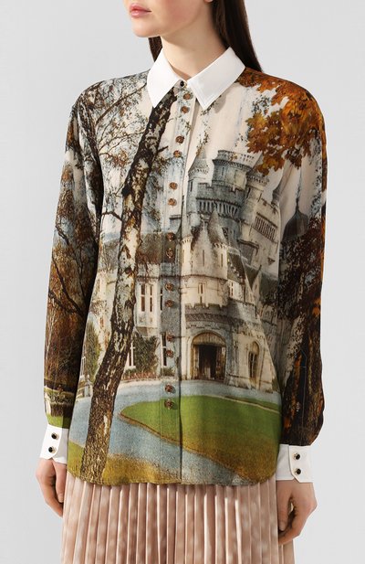 Шелковая рубашка BURBERRY, арт. 8024231, фото 3