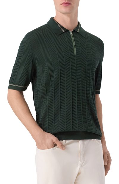 Шелковое поло ZILLI, арт. KZP002M0641VDCH00, фото 3