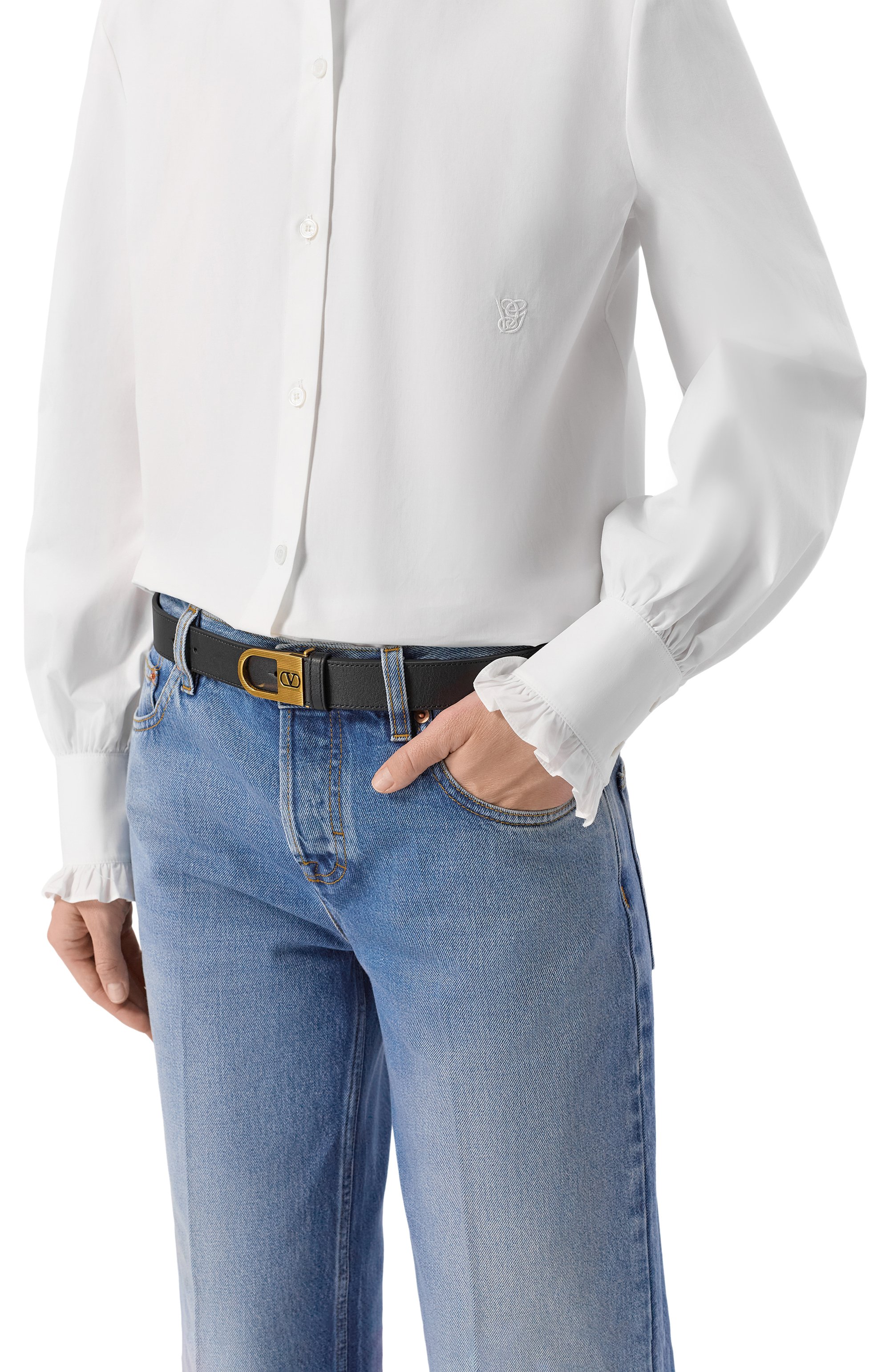 Кожаный ремень VALENTINO, арт. 7W0T0ST8/JAQ, фото 2