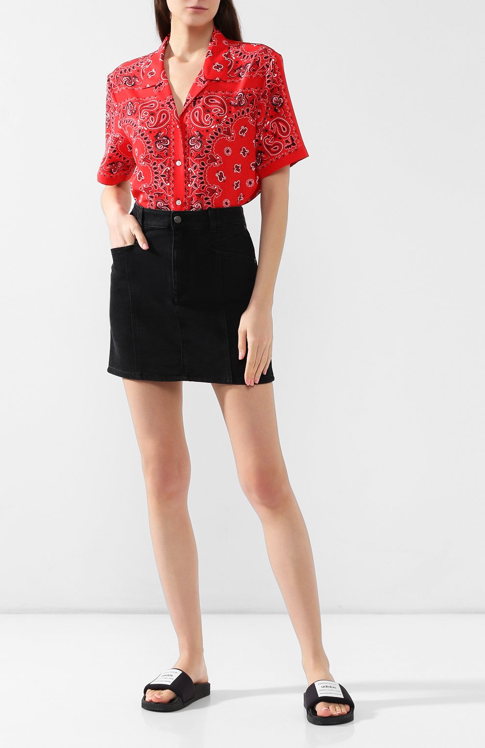 Шлепанцы adilette ADIDAS ORIGINALS BY ALEXANDER WANG, арт. G28220/W, фото 2